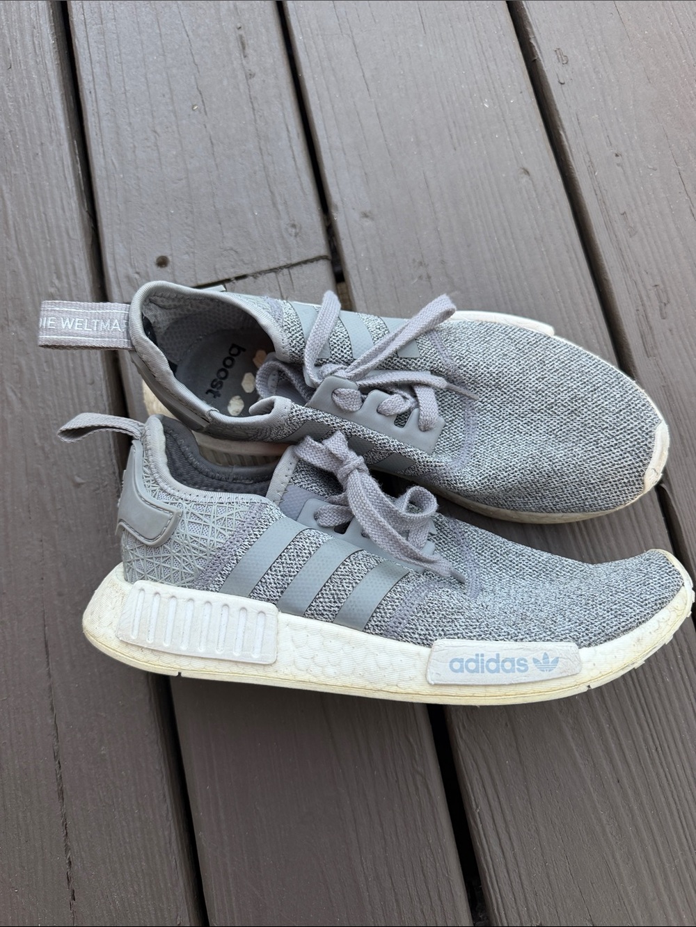 adidas Grey Knit NMD R1 Sneakers
